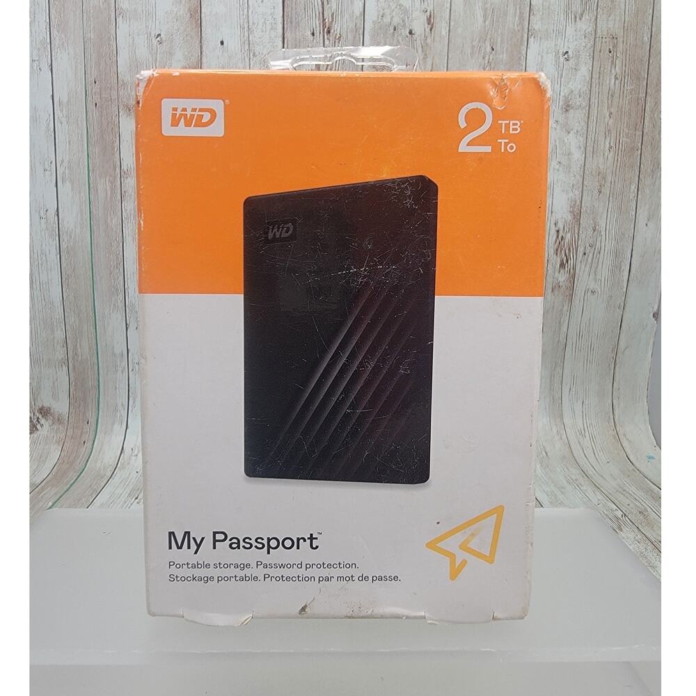 WD 2TB My Passport Portable External Hard Drive (Black) - WDBYVG0020BBK-WESN